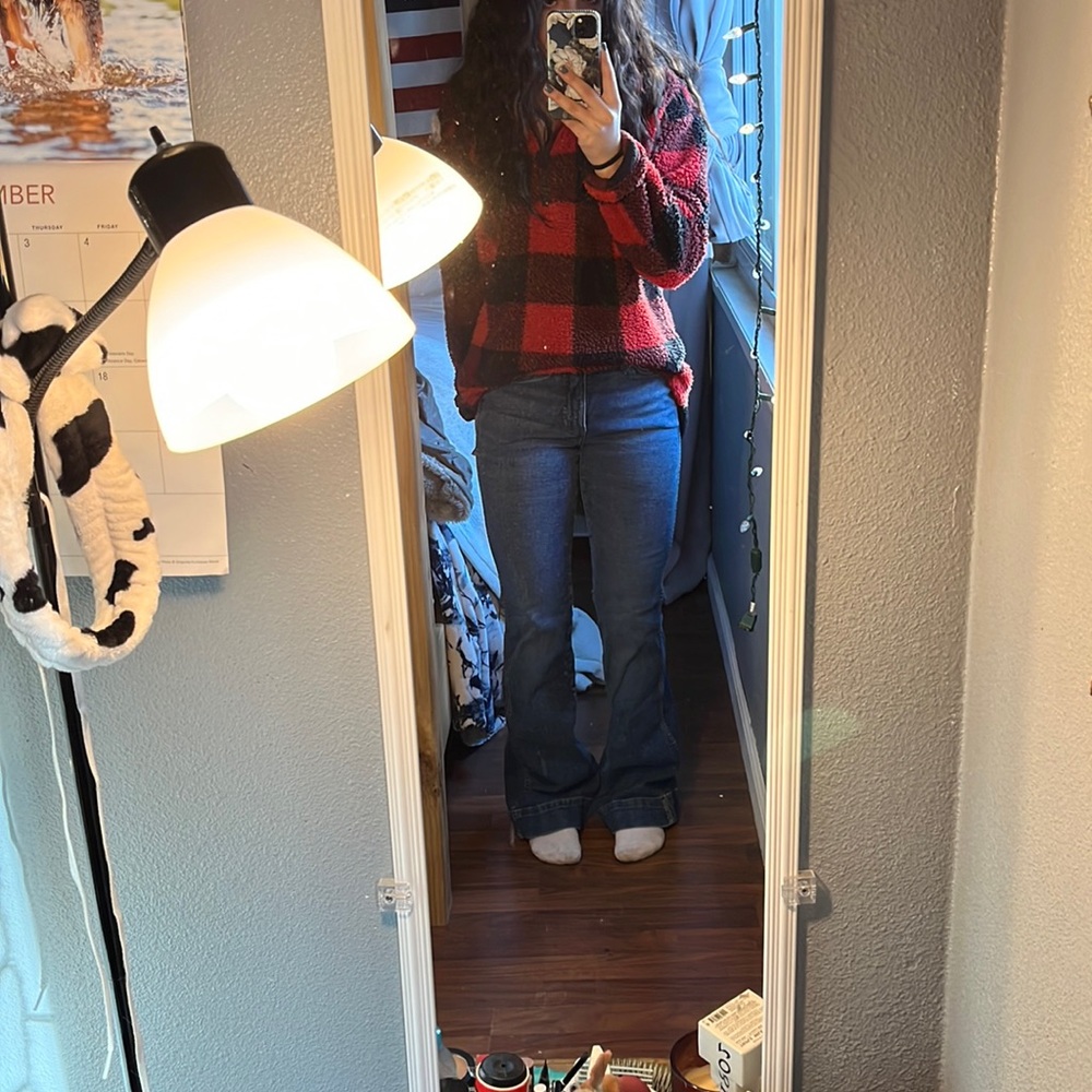 Jeans and half zip up